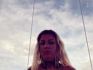 tattooed gym babe's see-through top bares hard nipples from pure arousal