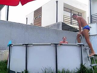 Ever seen a crazy pool gangbang with rough fucking and creampie finishes?