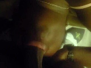 ebony girl kneels by bed sucking big black monster cock eagerly