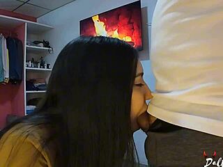 stepsister sneaks blowjobs while cheating like a naughty whore