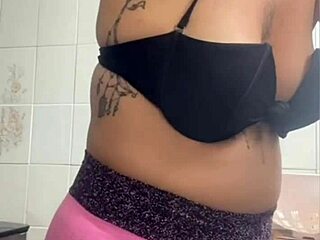 making dinner for hubby's friend knowing i'll be their halloween dessert in the kitchen 👻🍑