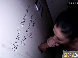 Babe Squeezes Cock Between Tits at Gloryhole