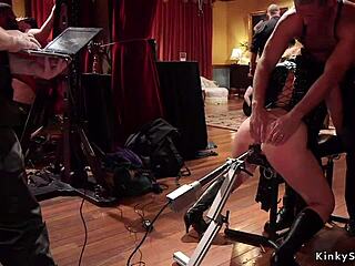 Bound Babes Take Rough Anal at Kinky BDSM Orgy