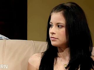 Sexy brunette takes outdoor anal doggystyle and deep pussy pounding to facial