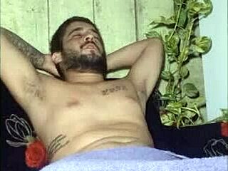 brazilian latina girlfriend with big ass long hair tattoos spreads for barefoot doggystyle pounding cum on ass homemade moan fest