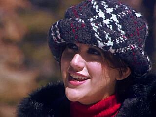 BRUNETTE MILF EVE LAWRENCE RIDES BIG COCK DOGGYSTYLE IN SNOWY OUTDOOR FUCK!