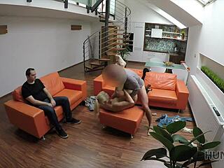 hunt4k's sweet revenge unfolds right in front of her clueless boyfriend