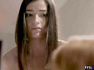 two teens one brunette one redhead dive into twisted lesbian fucking storyline