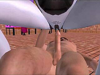 Sexy 3D robot girl poses hot then rides dick reverse cowgirl 😈🤖