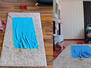 check out our curvy fat asses spreading in dual cam naked yoga