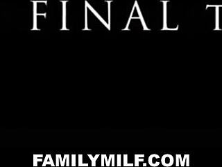 Big tits redhead doctor milf stepmom Jessica Aaren fucks stepson Rion King POV orgasm