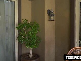 CREAMPIED 18YO BLONDE HANNAH HAYS BENT OVER DOGGY ORGASM