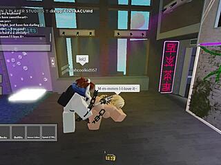 slutty roblox bitch GETS POUNDED in ANAL and BLOWJOB game footage
