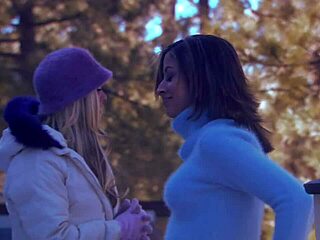 BRUNETTE MILF EVE LAWRENCE RIDES BIG COCK DOGGYSTYLE IN SNOWY OUTDOOR FUCK!