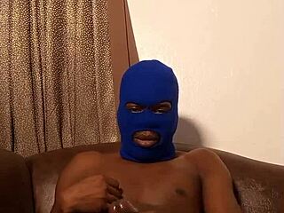 stroking that huge throbbing cock slowly