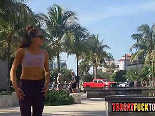 Petite latina teen vivianne de silva faces rough yoga class deepthroat monster cock