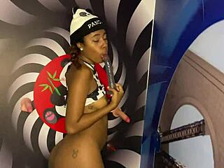 horny colombian slut fingers tight pussy and ass with toys