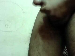 watch this indian dude stroke cock close-up till he cums!!