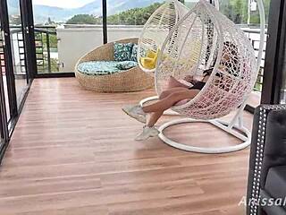 curvy colombian anissamiller's big ass shakes as she fucks stepbrother to facial cumshot