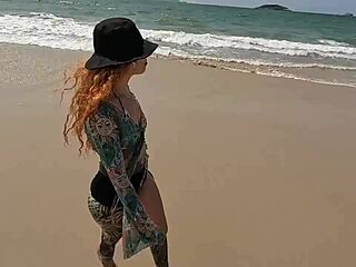 hot beach gathering turns wild with playful brazilian girls