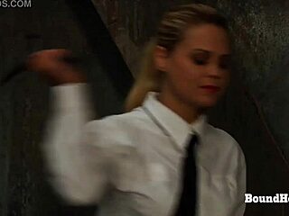 new czech lesbian slave bound whipped in femdom dungeon