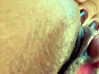 Brunette Greludona kneels to lick and suck cock passionately then fucks hard