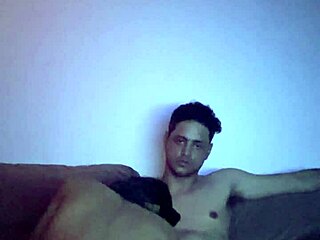 Sucking hard with tight ass plug teasing