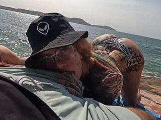 hot beach gathering turns wild with playful brazilian girls