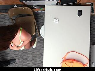 caught shoplifter latina teen gets HARD FUCK punishment from cop in garage