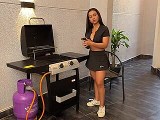 Colombian 18yo client Danyel Mast's perfect tits and tight pussy creampied hard by Lorenadoll's man