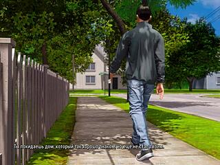 acrobatic nerd teen rides monster cock outdoors glasses ripped clothes orgasm