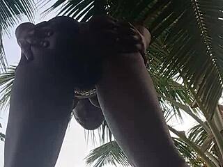 i go insane teasing stepdad outdoors, ripping clothes to flash my sexy curves everywhere