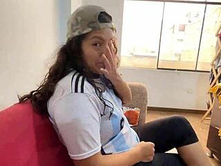 Beat my best friend at games now she blows and anal creampies me!