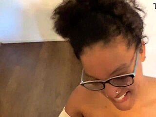 Sascha sneaks over to neighbor for petite interracial ass play