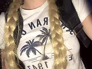 i wander jungle touching my pink pussy and perky natural tits