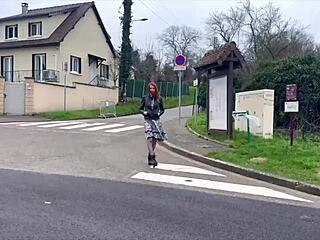 luna the fiery redhead loves hard cocks in lingerie