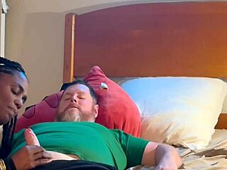 Homemade ebony slut sucks deep then fucks doggystyle white guy hood