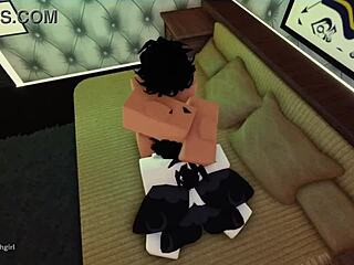Roblox's cute moth girl chokes on rough throat fucking deepthroat