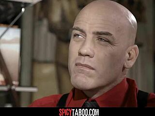 Horny Principal Seduces Teen Student for Threesome Blowjobs