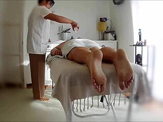 oiled real asian masseuse jerks huge cock to explosive orgasm happy ending