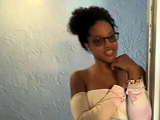 Sascha sneaks over to neighbor for petite interracial ass play