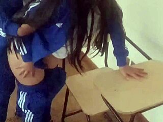 Wtf! Cute Schoolgirl Fucks Classmate Raw In Classroom During Private Lessons