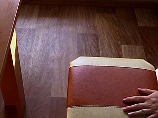 blonde milf's juicy ass on display backstage as camera catches her solo toy play