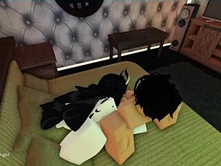 Roblox's cute moth girl chokes on rough throat fucking deepthroat