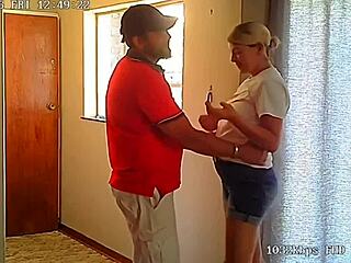 Hidden Cam Captures Wife's Secret Doggystyle Tryst with Pizza Guy