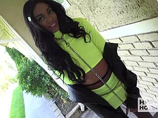 Petite Chenal Skye gags on Bryan Gozzling's meat assfucked rough