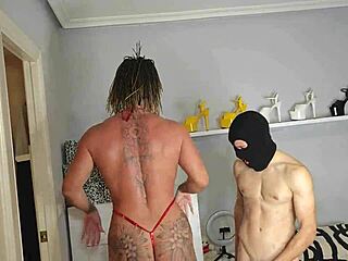 Ever Wonder How a Muscular Mature's Big Clit and Ass Handle a Young Beast's Wild Thrusts?