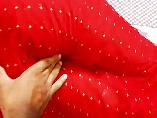 yo indian bhabi in red saree bangs hard like a premium desi teacher slut