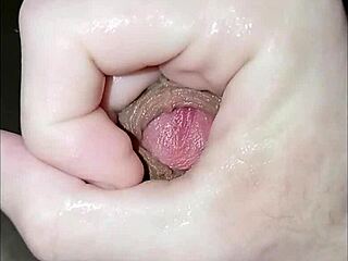 Masturbation builds to huge young cock cum explosion!