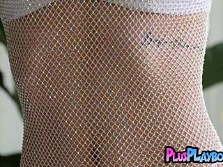 petite brunette model hope heaven teases with small tits and perfect ass in slow striptease undress